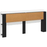 vidaXL Cabinet de Tête de Lit avec stockage Noir Bois d’ingénierie