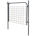 vidaXL Portail de clôture de jardin 100 x 100 cm Anthracite