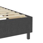 vidaXL Sommier à lattes de lit Gris foncé Tissu 100x200 cm