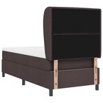 vidaXL Lit à ressorts   matelas marron foncé  80x200 cm  en tissu