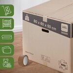 Pack and Move - Lot 20 cartons déménagement XXL - 80 x 60 x 50 cm - Poignées renforcées - 2 adhésifs offerts