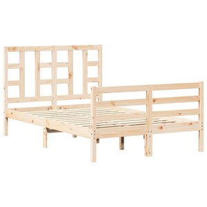 vidaXL Cadre de lit sans matelas 120x200 cm bois massif