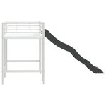vidaXL Lit superposé pour enfants avec toboggan Blanc et anthracite