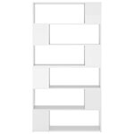 vidaXL Bibliothèque/Séparateur de pièce Blanc brillant 100x24x188 cm