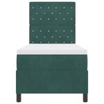 vidaXL Lit à ressorts avec matelas Vert foncé 80 x 200 cm Velours