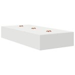vidaXL Cadre de lit avec rangement Blanc 80 x 200 cm Bois d'ingénierie