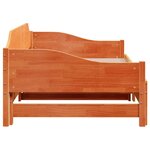 vidaXL Lit de jour et lit gigogne sans matelas 90x190 cm bois massif