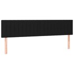 vidaXL Sommier à lattes de lit avec matelas noir 120x190 cm tissu