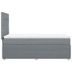 vidaXL Sommier à lattes de lit avec matelas gris clair 80x200 cm tissu