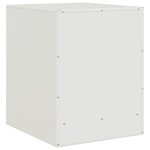 vidaXL Table de chevet blanc 34 5x39x44 cm acier