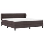 vidaXL Lit boxspring avec matelas Marron foncé 180 x 200 cm tissu