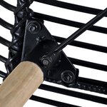 vidaXL Chaises à manger lot de 2 noir rotin naturel