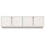 vidaXL Meuble TV Blanc 140x40x40 cm Bois de pin massif