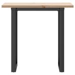 vidaXL Table à manger cadre en O 80x50x75 5cm bois de pin massif fonte