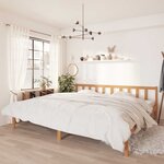 vidaXL Cadre de lit sans matelas marron miel bois massif 200x200 cm