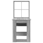 vidaXL Bureau Gris Sonoma 122 x 67 x 145 cm Bois d'ingénierie