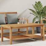 vidaXL Table basse Marron 110 x 55 x 45 cm Bois de teck solide