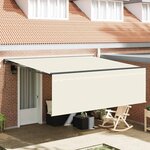 vidaXL Auvent Rétractable Crème 400 × 300 cm tissu