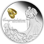 Pièce de monnaie en Argent 1 Dollar g 31.1 (1 oz) Millésime 2025 WEDDING COIN