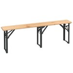 vidaXL Ensemble de tables à bière pliantes 3 Pièces bois massif de sapin