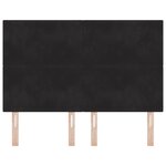 vidaXL Tête de lit avec des lumières à LED Réglable Noir 80 cm Velours