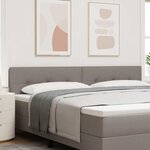 vidaXL Tête de lit réglable en hauteur Taupe tissu