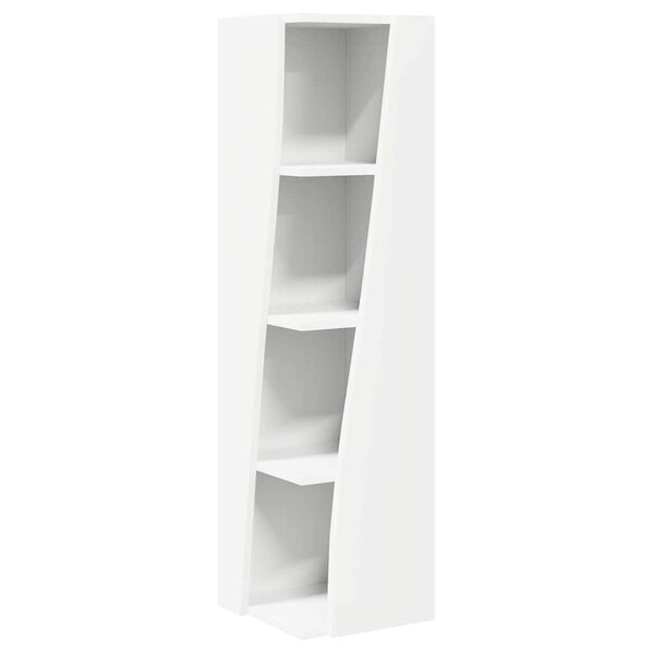 vidaXL Meuble d'angle Blanc 27 5x27x102cm Bois d'ingénierie