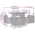 vidaXL Ensemble de canapé de jardin 5 Pièces Gris 100 x 55 x 73 cm