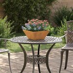 vidaXL Pot de jardin en forme de bol Rouillé 35 x 35 x 15 cm
