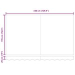 vidaXL Auvent Rétractable Blanc 350 x 200 cm Polyester et Aluminium