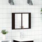 vidaXL Armoire de toilette avec miroir Chêne noir 60 x 12 x 45 cm