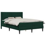 vidaXL Cadre de lit avec matelas Vert foncé 120 x 190 cm Velours