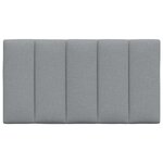 vidaXL Coussin de tête de lit gris clair 80 cm tissu