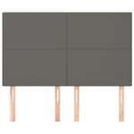 vidaXL Tête de lit Gris 144x5x118/128 cm Similicuir
