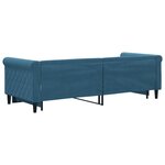 vidaXL Lit de jour avec lit gigogne bleu 80x200 cm velours
