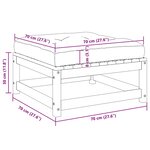 vidaXL Salon de jardin 2 Pièces avec coussins Bois de pin massif