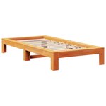 vidaXL Cadre de lit sans matelas cire marron 90x190 cm bois pin massif