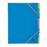 Trieur plastique forever young exacompta 8 divisions couleurs assorties - lot de 4
