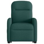 vidaXL Fauteuil inclinable électrique vert foncé tissu