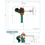 Portique Cedar Cove 2 toboggans + tour
