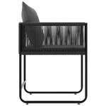 vidaXL Chaises de jardin 4 Pièces Noir et anthracite