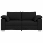 vidaXL Canapé avec coussin Noir 180 x 77 x 82 cm tissu