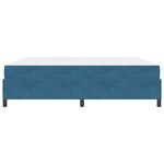 vidaXL Cadre de lit Bleu foncé et blanc 200 x 200 cm Velours