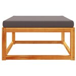 vidaXL Repose-pied de jardin avec coussins bois massif d'acacia