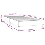vidaXL Cadre de lit sans matelas gris clair 90x190 cm tissu