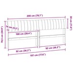 vidaXL Tête de lit capitonnée Gris foncé 200 cm Pin massif