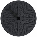 vidaXL Pied de parasol Noir Ø38-48 mm PE  béton et fer