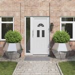 vidaXL Jardinière 2 Pièces Argent 100 x 100 x 80 cm Acier galvanisé