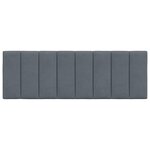 vidaXL Coussin de tête de lit Hanko gris foncé 120 cm velours