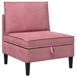 vidaXL Ensemble de meubles pour le salon 5 Pièces Rose Velours